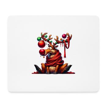 Noël renne fée lumières panne - Tapis de souris (format paysage) - blanc - Devant
