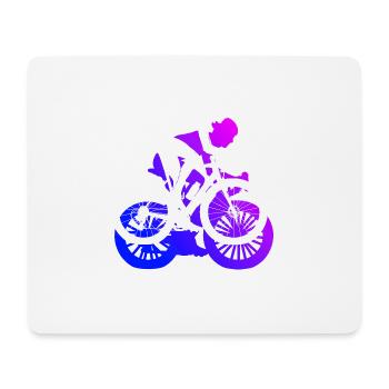 Vélo de route pour femmes Vélo de route pour hommes Cycliste de route - Tapis de souris (format paysage) - blanc - Devant