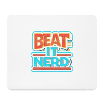 Beat it Nerd 8 - Mousepad (Querformat) - Weiß - Vorne