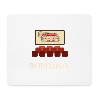 Film Movie Lovers Retro Vintage Classic Cinema TV - Mouse Pad (horizontal) - white - Front