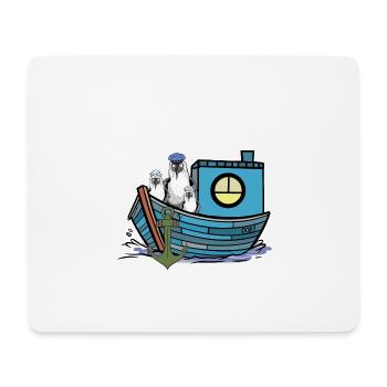 Möwen Matrosen Fischer Boot Seemänner Boote - Mousepad (Querformat) - Weiß - Vorne