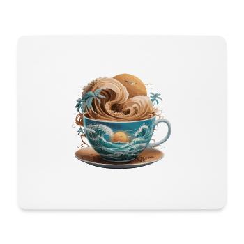 Tropical Beach Waves Kaffeetasse für eine - Mousepad (Querformat) - Weiß - Vorne