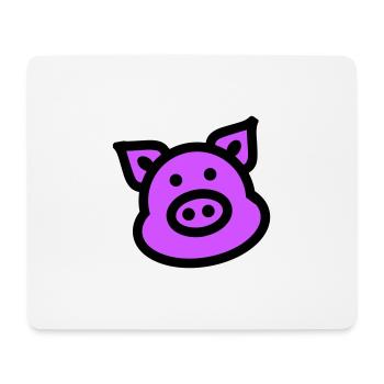 Pig Animal Pink - Mouse Pad (horizontal) - white - Front