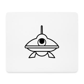 soucoupe volante - Tapis de souris (format paysage) - blanc - Devant