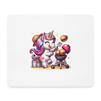 Cute BBQ Unicorn - Mousepad (Querformat) - Weiß - Vorne