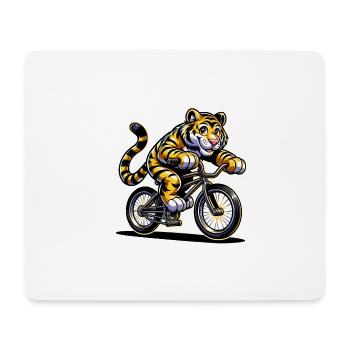 Cute Cyclist Tiger - Mousepad (Querformat) - Weiß - Vorne