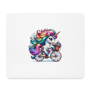 Cute Cyclist Unicorn - Mousepad (Querformat) - Weiß - Vorne