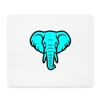Elephant Head - Mouse Pad (horizontal) - white - Front