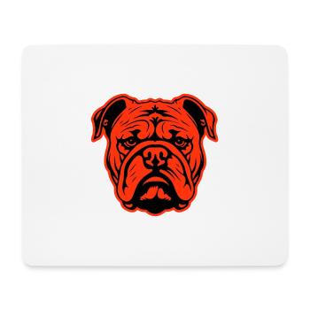 Tête de chien bouledogue - Tapis de souris (format paysage) - blanc - Devant