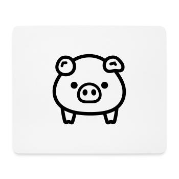cochon - Tapis de souris (format paysage) - blanc - Devant