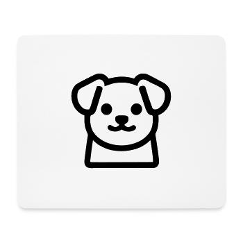 Chien - Tapis de souris (format paysage) - blanc - Devant