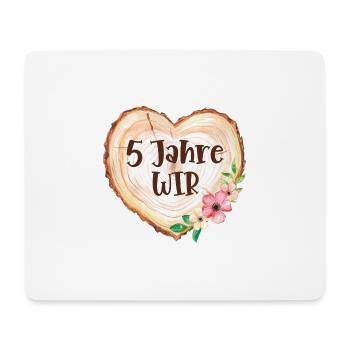 5 Jahre Verheiratet Ehe 5ter Hochzeitstag 5. Glück - Mousepad (Querformat) - Weiß - Vorne