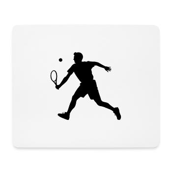Icône du joueur de tennis - Tapis de souris (format paysage) - blanc - Devant