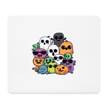 Halloween Party Figures Cool - Mouse Pad (horizontal) - white - Front