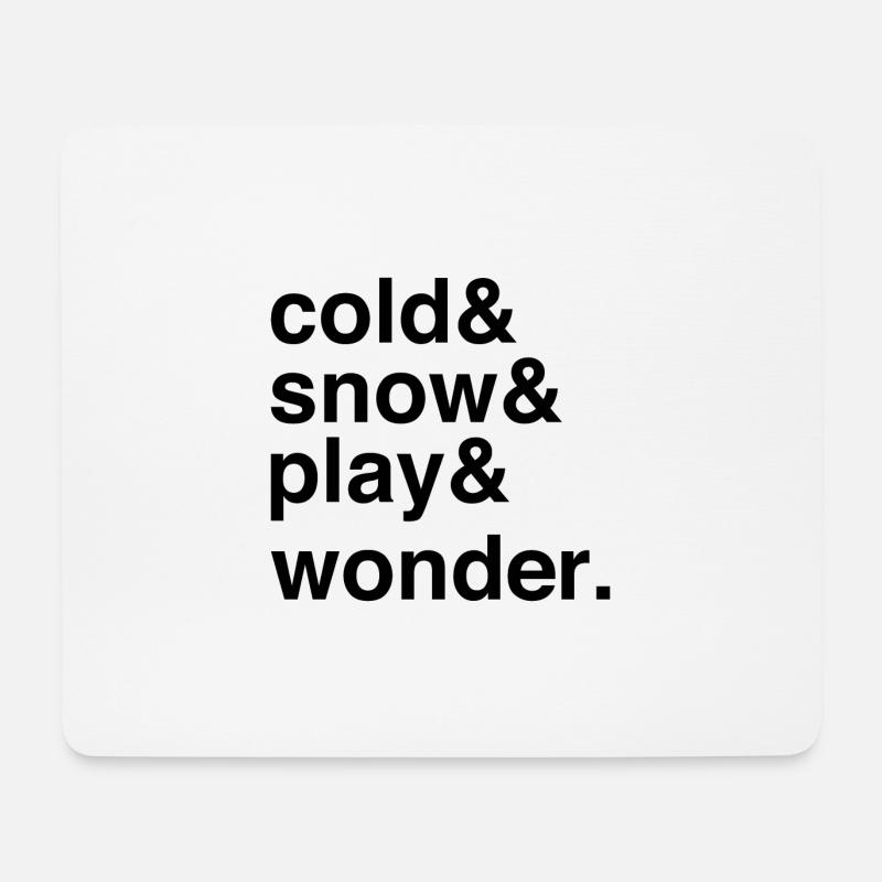 Snowy Fun and Cold Season Holiday Magic - Mouse Pad (horizontal) - white