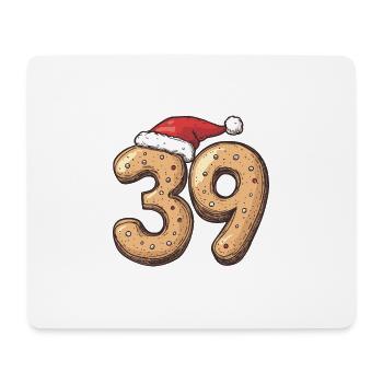39 Number Christmas Cookie - Mouse Pad (horizontal) - white - Front