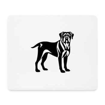 Bullmastiff Chien - Tapis de souris (format paysage) - blanc - Devant
