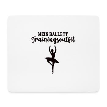 Ballerina MEIN BALLETT TRAININGSOUTFIT Ballet Tanz - Mousepad (Querformat) - Weiß - Vorne