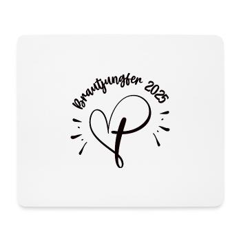 Brautjungfer 2025 Hochzeit Freundin Trauzeugin - Mousepad (Querformat) - Weiß - Vorne