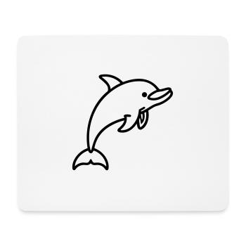 Delfin - Mousepad (Querformat) - Weiß - Vorne