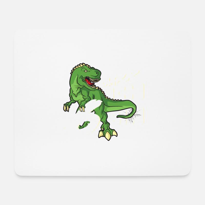 Dinosaurier Dino 6 Geburtstag Deko ich bin 6 Jahre - Mousepad (Querformat) - Weiß