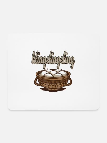 Klingelingeling für einen Eiermann und - Mousepad (Querformat) - Weiß