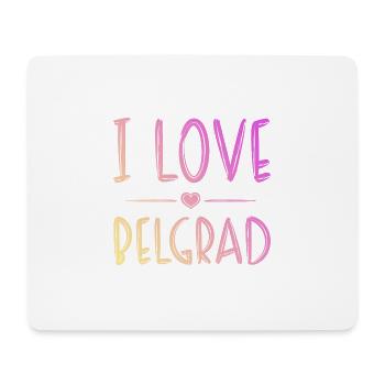 I Love Belgrade - Mouse Pad (horizontal) - white - Front