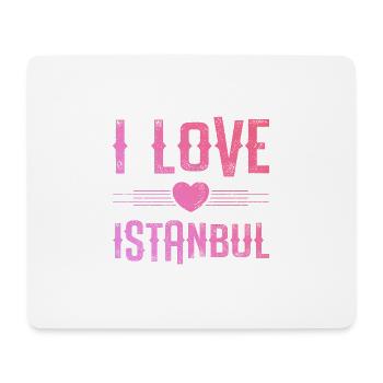 I Love Istanbul - Mouse Pad (horizontal) - white - Front