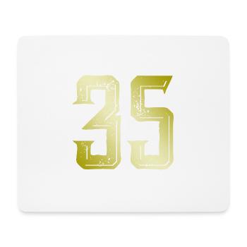 Symbole numérique 35 - Tapis de souris (format paysage) - blanc - Devant