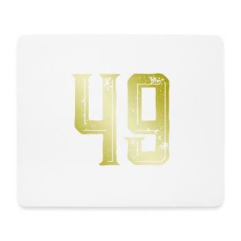 49 Zahl Symbol - Mousepad (Querformat) - Weiß - Vorne