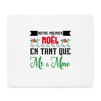 Notre premier Noël en tant que Mr. et Mme - Tapis de souris (format paysage) - blanc - Devant