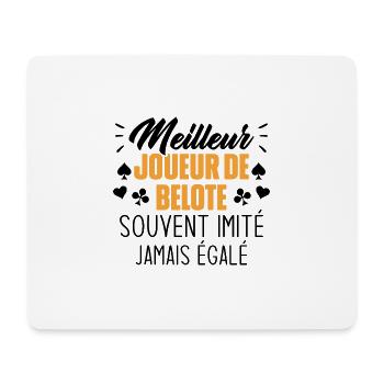 Jamais égalé meilleur joueur de belote - Tapis de souris (format paysage) - blanc - Devant