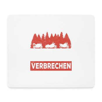 Motorradfahren ist kein Verbrechen Motorrad Fahrer - Mousepad (Querformat) - Weiß - Vorne