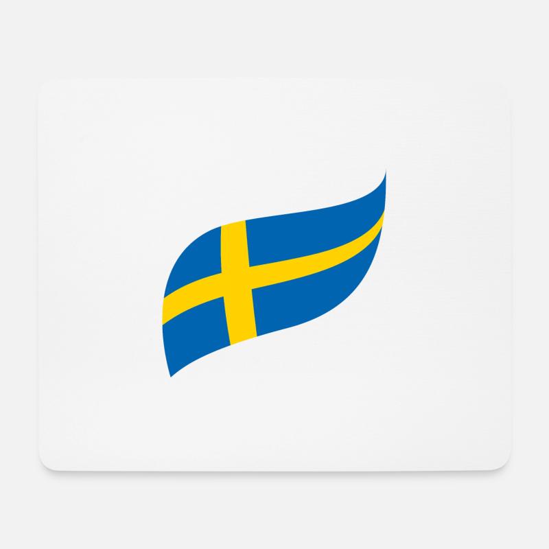 Schweden Flagge - Mousepad (Querformat) - Weiß