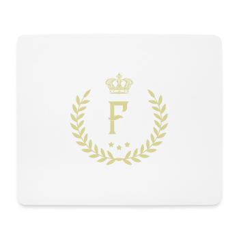 F Buchstabe Kranz - Mousepad (Querformat) - Weiß - Vorne