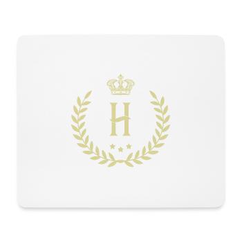 H letter wreath - Mouse Pad (horizontal) - white - Front