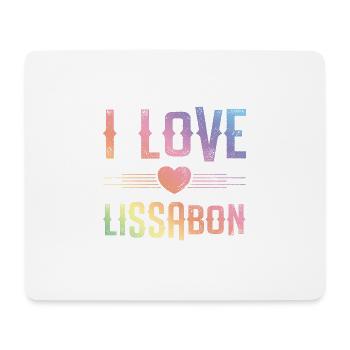 I Love Lissabon - Mousepad (Querformat) - Weiß - Vorne