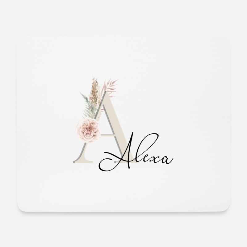Alexa! Name Boho - Mouse Pad (horizontal) - white