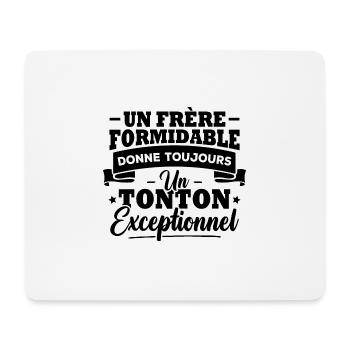 Un frère formidable donne un tonton exceptionnel - Tapis de souris (format paysage) - blanc - Devant