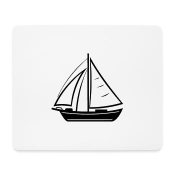 Segelboot - Mousepad (Querformat) - Weiß - Vorne