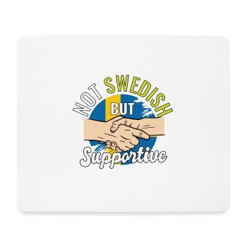 Not Swedish But Supportive Country Traveler - Mousepad (Querformat) - Weiß - Vorne