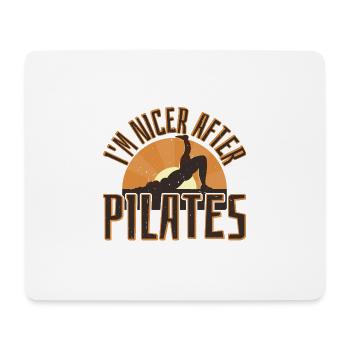 Je suis plus sympa après le Pilates - Tapis de souris (format paysage) - blanc - Devant