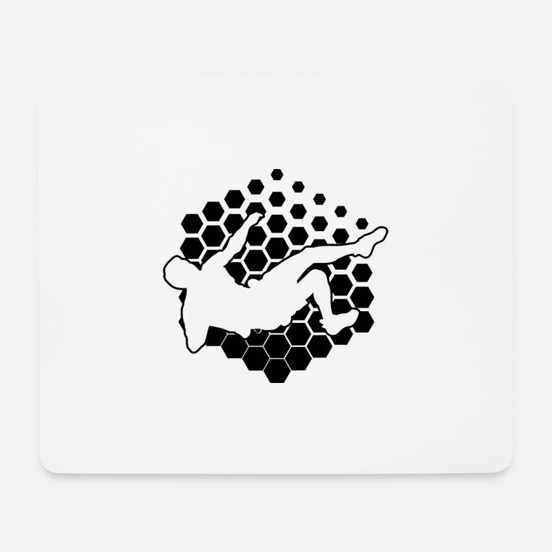 Herren Bouldering Klettern Bouldern Damen - Mousepad (Querformat) - Weiß