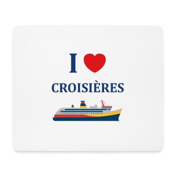 I love Croisières - Tapis de souris (format paysage) - blanc - Devant