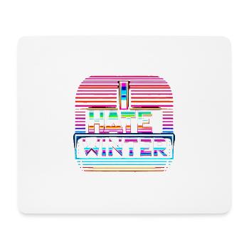 Je déteste l’hiver 9 - Tapis de souris (format paysage) - blanc - Devant