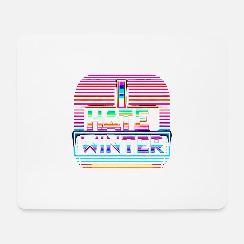 I Hate Winter 9 - Mousepad (Querformat) - Weiß