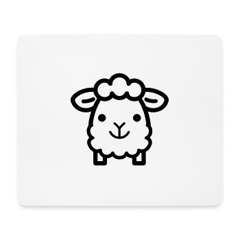 Schaf - Mousepad (Querformat) - Weiß - Vorne