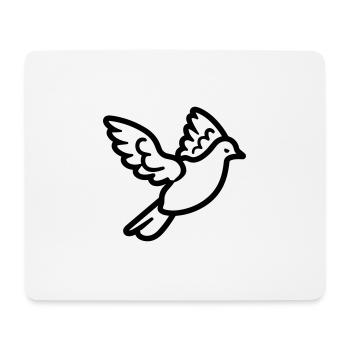 Taube - Mousepad (Querformat) - Weiß - Vorne