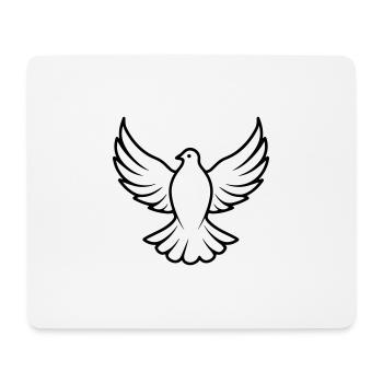Taube - Mousepad (Querformat) - Weiß - Vorne