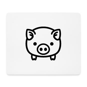 cochon - Tapis de souris (format paysage) - blanc - Devant